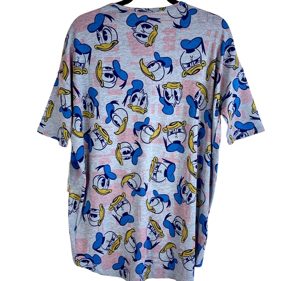LuLaRoe Disney Collaboration Irma Tunic High Low Top Donald Duck Faces Print - Picture 8 of 10